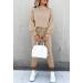 Fixmatti Women's 2 Piece Outfits | Long Sleeve Pullover Sweatshirt Jogger Pants Sweatsuit | Khaki - Size Small - Buy Online on GoSupps.com