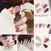 Glitzer Crystal Finger Tip Rings | Trendy Sparkling Nail Rings for Women | Colorful Open Fingernail Rings for Parties & Dress-Up | Rose Red Pink - Buy Online on GoSupps.com