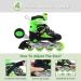 Petuol Kids Adjustable Inline Skates | 8 Light Up Wheels | Safe & Durable Roller Skates for Boys and Girls | Beginner Fun Skates | Size Medium (Big Kid 1-4 US) - Buy Online on GoSupps.com
