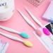 4 Piece Silicone Exfoliating Lip Brush Set for Smoother, Fuller Lips - Rose Red, Yellow, Mint Green, Pink - Buy Online on GoSupps.com