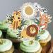 24pcs Jungle Safari Animal Cupcake Toppers Boho Wild Animal Cupcake Picks Decoration Retro Jungle Safari Boho Theme Baby Shower Birthday Party Supplies - Buy Online on GoSupps.com