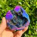 Specimen Natural Agate Geode Slice Quartz Electroplated Cluster Crystal Points - Buy Online on GoSupps.com
