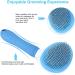 Cat Grooming Brush - Shedding & Massage Tool for Short & Long Haired Cats - Removes Mats, Tangles & Loose Fur - Blue - Buy Online on GoSupps.com