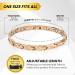 Magnetrx Ultrastarkes Magnnet Hardship Bracelet for Women - Double Magnet Stainless Steel Crystal Adjustable Rose Gold Magnetic Tape with Size Tool - Buy Online on GoSupps.com