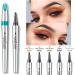Peonly 3D Waterproof Microblading Eyebrow Pen Micro-Fork Tip Pencil Long-Lasting Waterproof Brows Pencil Microblading 4-Tip Eyebrow Pen Natural Brows Eyebrow Pen (Gray) - Buy Online on GoSupps.com