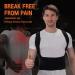 Adjustable Posture Corrector for Men & Women - Full Back Brace for Pain Relief - Scoliosis & Hunchback Support - Large Black - Buy Online on GoSupps.com