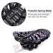 ARFINNE Purple Rhinestone Big Hair Claw Clip - 5 Inch Extra Large Black Jumbo Jaw Clip for Thick and Long Hair - Strong Hold Leaf Design - Buy Online on GoSupps.com