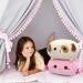 Yamepuia 35CM Axolotl Plush Pillow Toy - Soft Pink Stuffed Animal for Kids Birthday Gifts - Buy Online on GoSupps.com