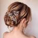 Prosy Bridal Wedding Hair Pins Silver Bridal Crystal Hair Clips Rhinestone Headpieces for Women and Girls (3 Pack)