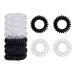 16 pieces of telephone cable hair tie elastic hair band large spiral telephone cable braid rubber fitness hair band spiral thin things for women and girls 8 pieces black and 8 pieces