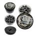 RUBBER-STEEL BALLS .43 Cal. 100 x Hard Mix Rubber Steel Balls Paintballs 1.8 Grams Projectiles Ammo for Self Home Defense Pistols in 43 Caliber