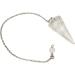 Natural Quartz Crystal Pendulum for Dowsing Divination Chakra Reiki - Pointed with Chain & Pouch - Buy Online on GoSupps.com