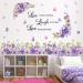 Purple Flower Wall Stickers Live Laugh Love Art Decals Flower Vine Butterfly Wall Sticker Inspirational Wall Decals Peel and Stick Garden Floral Wall Stickers for Living Room Kids Baby Bedroom Decor Purple Flowers - Buy Online on GoSupps.com