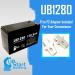 APC Back-UPS RS 500VA Replacement Battery - UB1280 Universal Sealed Lead Acid (12V 8Ah) with F1 to F2 Terminal Adapters - Compatible with CP1500AVRLCD - Buy Online on GoSupps.com