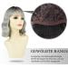 Parxitn Short Bob Wig with Ponytail - Natural Ombr Silver Synthetic Hair for Daily Party Halloween & Cosplay Wavy Curly Wigs for Women - Buy Online on GoSupps.com