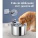 oneisall Stainless Steel Cat Water Fountain - Quiet & Automatic 2L Pet Drinking Fountain for Cats and Dogs - Silver - Buy Online on GoSupps.com