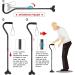 BeneCane Adjustable Walking Cane with Offset Handle - Lightweight Mobility Aid for Men, Women, and Seniors in Black - Buy Online on GoSupps.com