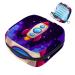 Menstruation pad bag with zipper women's napkin bag tampons collection bags for women and girls (space cartoon rocket)