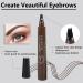 Eyebrow Pencils 4 Heads Waterproof Tattoo Eyebrow Pencil with Micro-forked Tip Applicator Creates Natural Looking Eyebrows Effortlessly (Light Brown) - Buy Online on GoSupps.com