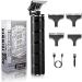 Ufree Hair Trimmer Cordless Trimmer for Men Beard Trimmer for Men Electric T Blade Liners Outline Edgers Shaver 0mm Bald Zero Gap Grooming Kit with Guide Combs - BLACK