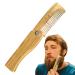 Bart comb for men men's beard comb foldable bar cleaning comb foldable beard made of wood beard and mustache comb for men antistatic beard comb daily care green