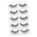minkissy 5 Pair 3d Flexible False Lashes Fakes Eyelash Magnetic Extension False Eyelashes Cruelty- Long False Eye Lashes False Strip Eyelashes Reusable Fake Eye Lashes Dense