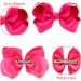 2Pcs Rose Red Ribbon Hair Bow Clips | 3 inch Ponytail Holder Bow Barrettes with Duckbill Clip for Kids & Women - Buy Online on GoSupps.com