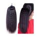 Human Hair Ponytail Hair Piece Ponytail Extensions Real Human Hair Clip in Kinky Straight Ponytail Extensions Drawstring Ponytail Hair Piece Natural Color Remy Hair for Women Ponytail Hairpiece for 22inch 150g Black
