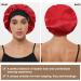 Satiny Silk Hair Bonnet for Curly Hair Sleep | Adjustable Wide Band, Double Layer | Burgundy - Buy Online on GoSupps.com