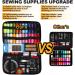 Quilting Thread Sewing Kit for Adults and Beginners - 26 Color Threads, Needles, Scissors, Thimble, Clips, and More | Portable Travel Set for DIY and Emergency Repairs - Buy Online on GoSupps.com