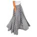 Sanahy Women Mopping Floor Length Big Hem Vintage Plaid Beach High Waist Maxi Skirt Party A-Line Big Hem Long Skirt with Pockets XL Black