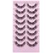 Natural Look Cluster False Lashes - Curly Fluffy Wispy Cat Eye Extensions - 8 Pairs - Buy Online on GoSupps.com