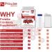 Highest Quality Double Strength Cranberry Tablets 10,000mg - 90 Tablets with Vitamin C - Made in UK by Prowise Healthcare - Buy Online on GoSupps.com