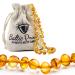 Baltic Proud Adult Amber Necklace - All Natural Pain Relief for Adults to Help Migraines Sinus Arthritis and More! Raw Baltic Amber Honey Color (18 Inches)