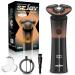 Sejoy Electric Shavers Men Rechargeable Magnetic Head with Quick Release Blade Self-Sharpening IPX6 Long Life Electric Razors for Men Twilight Orange