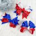 Patriotic 4th of July Bow Hair Clips - American Flag Barrette for Women and Girls - Independence Day Hair Accessories Set of 3 - Buy Online on GoSupps.com