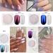7 Colors Pearl Chrome Nail Powder - Iridescent Aurora Metallic Glitter for Gel Polish Nail Art Decoration - Buy Online on GoSupps.com