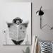 Funny Monkey on Toilet Poster - Black & White 90s Humor Wall Art for Kids | 30x45 cm Canvas - Buy Online on GoSupps.com