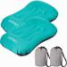 SUNYAO Ultralight Inflatable Camping Pillows - Compressible, Compact, Inflatable, Comfortable, Ergonomic Pillow for Neck & Lumbar Support While Camping,Backpacking,Hiking 2 Pack Peacock Blue 2 Count (Pack of 1)