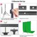 JEBUTU 5X6.5ft Green Screen Backdrop with Stand Kit | Portable T-Shape Support Stand | 5 Spring Clamps & Carrying Bag | for Zoom Video Streaming - Buy Online on GoSupps.com