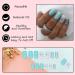 24Pcs Short Light Blue French Tip Press On Nails Set | Glossy Stick On Nails with Glue | Vintage Full Cover False Nails for Women - DIY Manicure - Buy Online on GoSupps.com