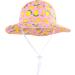 LANGZHEN Baby Girls Adjustable Sun Protection Hat with Chin Strap - Pink-Lemon - 2-4 Years - Buy Online on GoSupps.com