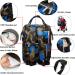 Coramy Multifunctional Mom Backpack - Waterproof Large Capacity Diaper Bag with USB Stroller Belts & Diaper Pad - Ideal for Parents | LD24 Micaiblue - Buy Online on GoSupps.com