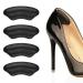 Sheepskin Heel Pads Cushions Liners for Women, Men, Heel Grips for Shoes Too Big, Heel Protectors for Prevent Blister, Improved Shoe Fit Comfort Shoe Filler for Loose Shoe Fit (Black)