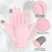 Dimeho 2 Pairs Moisturizing Gloves Touch Screen Cotton Spa Lotion Glove Overnight Bedtime Skin Care Gloves Eczema Glove for Dry Chapped Hands Women Beauty (White + Pink) - Buy Online on GoSupps.com