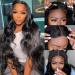 20 Inch HD Body Wave Lace Front Human Hair Wig for Black Women - Pre Plucked Glueless Frontal Wig - Buy Online on GoSupps.com