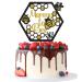Tenhaisi Mommy to Bee Cake Topper - Bee Theme Birthday/Baby Shower/Gender Reveal Party Decorations - Pregnant Baby on the Way about to Pop Cake Decorations - Gold&Black Glitter Cake Topper