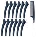 Stoutips Pack of 12 Hair Sectioning Clips for Girls and Women with 1 PCS Antistatic Tail Comb Professional Hairdresser Clips for Salon Styling & Care Hair Dying Accessories Black