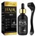Hair Growth Serum with Biotin for Women Beard & Hair Growth Oil for Loss Treatment Hair Thinning Natural Hair Growth Longer Fuller Healthier Hair with 0.25mm Roller Minoxdil 60ml