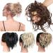 Tess hair part dutt hair tie with hair smooth shaped hair knot updos. Cheap hair extension for women 45g medium brown